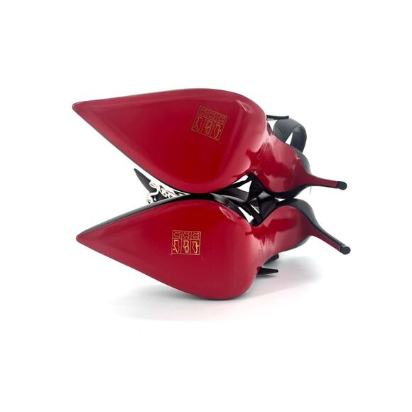 NEW Christian Louboutin Giddylina 100 Pointed Toe Strappy Stiletto Pumps 37 - Picture 8 of 9